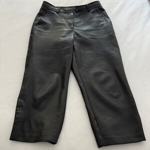 Aritzia Babaton Black Faux Leather Trousers